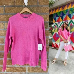 Something navy pink sweater small